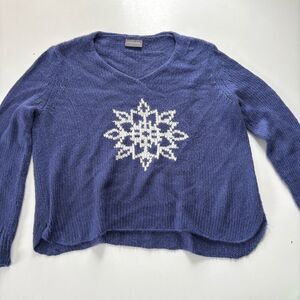 Wooden Ships Snowflake Sweater Blue XS/S